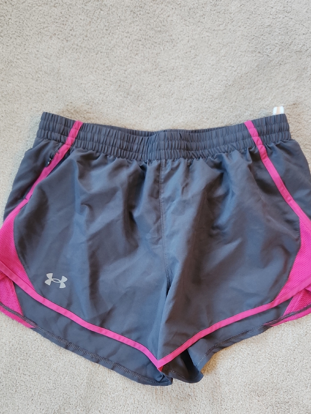 Under Armour Running Shorts Pink Gray -Medium